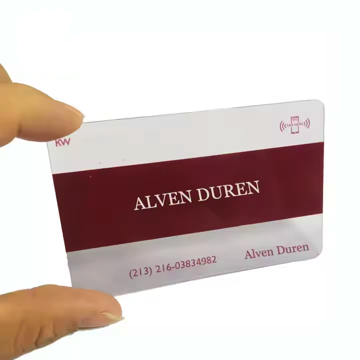 Custom Printed Transparent RFID Smart PVC Cards with NFC Function