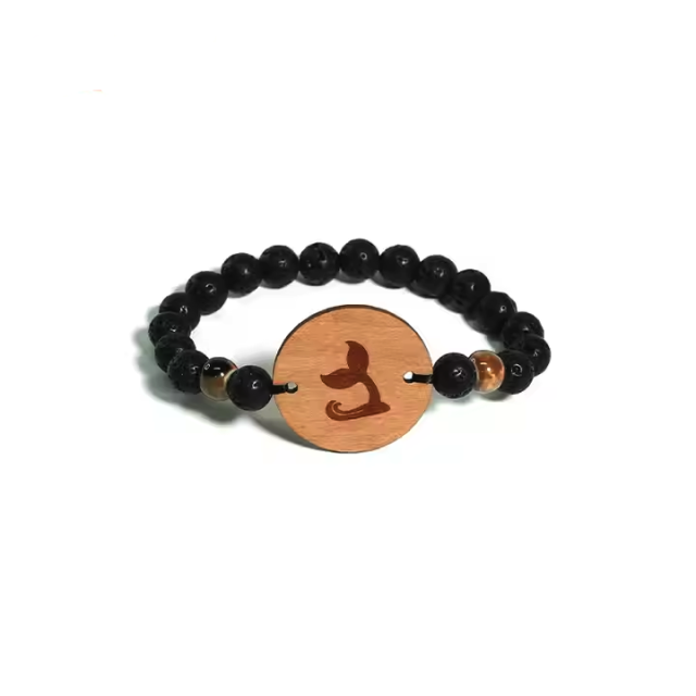 Healing Crystal Stone RFID Bracelet Event NFC Wristband with Soft NTAG 213 Wood NFC Card Tag