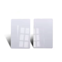 Factory Price CR80 Size 13.56mhz 1K Bytes Readable and Writable Glossy White PVC Blank Smart Rfid Fudan F08 IC Chip NFC Card