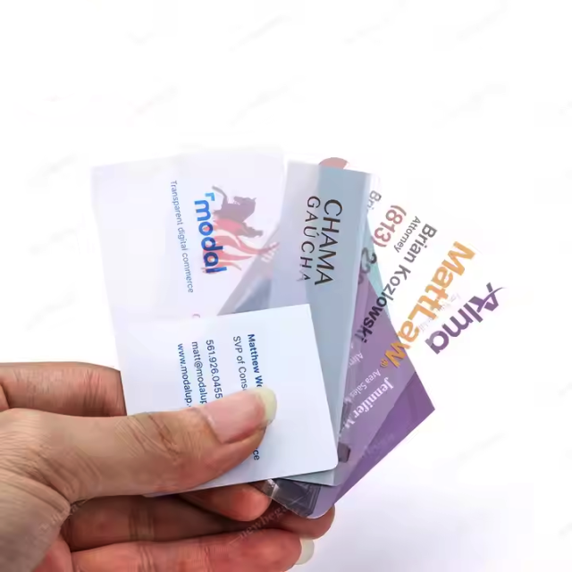 Custom Printed Transparent RFID Smart PVC Cards with NFC Function