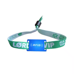 Custom Logo Woven rfid wristbands – VIP custom fabric bracelets for Events & Parties