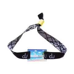 Custom Elastic Rfid Wristband with Sunflower Art – Stretchable Fabric Wristband for Men Women
