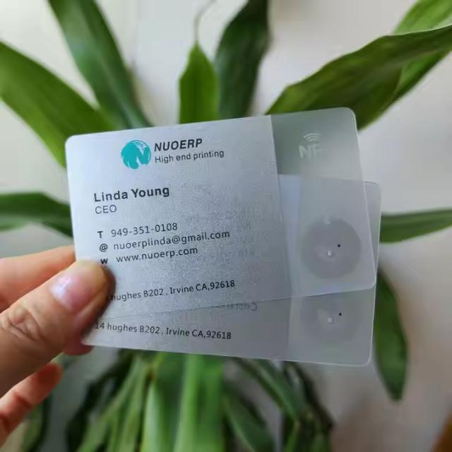 Customized PVC Transparent Plastic Luxury NFC Business Card