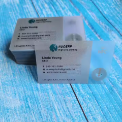Customized PVC Transparent Plastic Luxury NFC Business Card