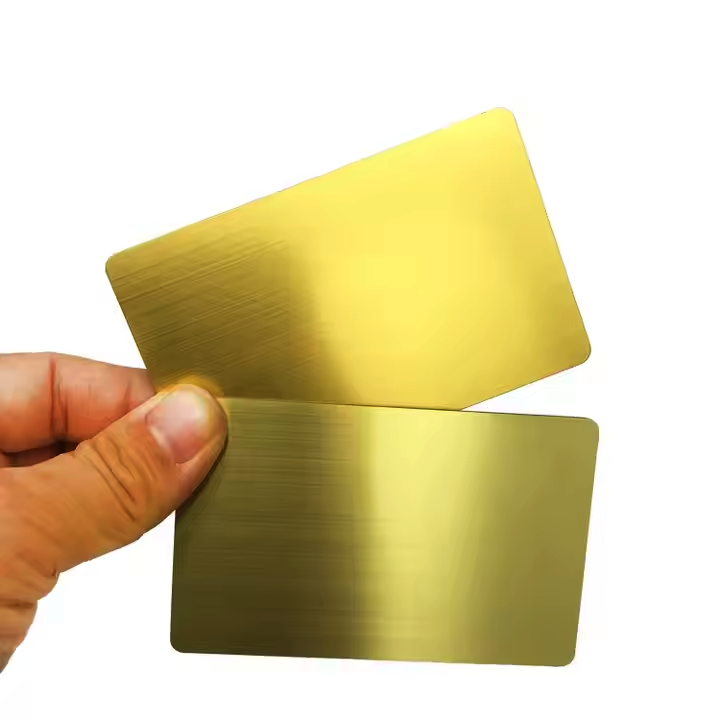 Stainless Steel Gold Black Metal RFID NFC Card NTAG216 Metal Nfc Card