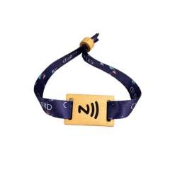 Custom Disposable 13.56 MHZ RFID Woven & Polyester & Ribbon Wristband Event bar Festival Park VIP Guests Admission NFC Wristband