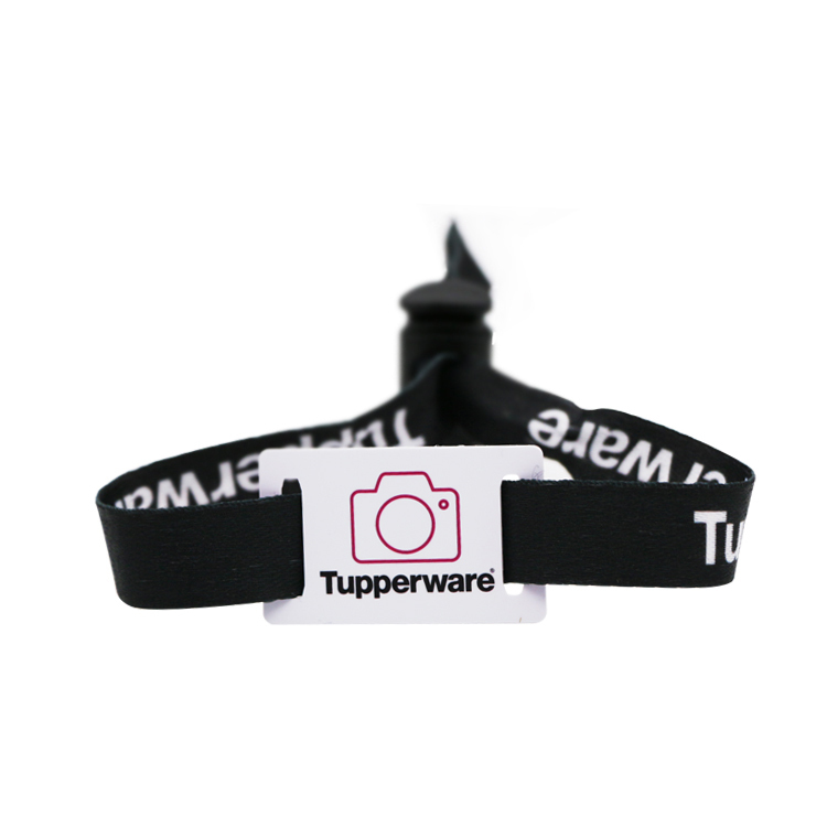 Custom Elastic Rfid Wristband with Sunflower Art – Stretchable Fabric Wristband for Men Women