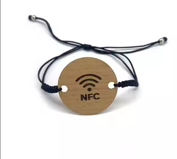 Customized Popular Product RFID NFC Bamboo Bracelet Smart Chip Wooden Material Wristband