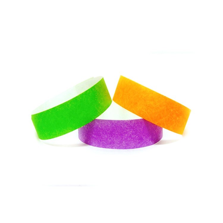 Waterproof Cheap Custom Pulseras Dupont ID VIP Brazaletes Tyvek Paper Wristbands for Events