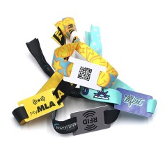 Event Tickets 1K Printable Custom Fabric RFID Wristband – Adjustable NFC Bracelet