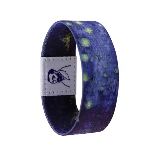 Full color printed elastic wristband art reproduction