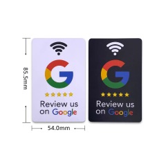 Plastic Programmable QR Code Scan NFC 213 Google Review NFC Card