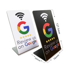 Custom Google Review NFC Table Stand Google Social Media Review Nfc Google Review Acrylic Stand