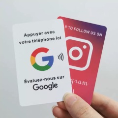 CR80 NFC Google Review Card NFC Tap Card for Shops | ISOP