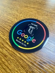 RFID Table Menu Tag Changeable QR Code Social Media Tag NFC Google Review Epoxy Tag