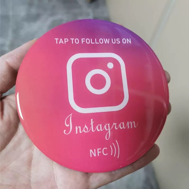 RFID Table Menu Tag Changeable QR Code Social Media Tag NFC Google Review Epoxy Tag