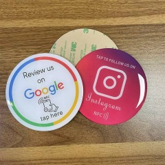 RFID Table Menu Tag Changeable QR Code Social Media Tag NFC Google Review Epoxy Tag