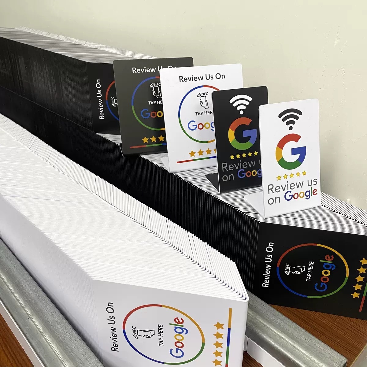 NFC Tap Google Review Stand - Boost Customer Feedback with Tap & Scan QR - No App, No Subscription - Works on iPhone & Android