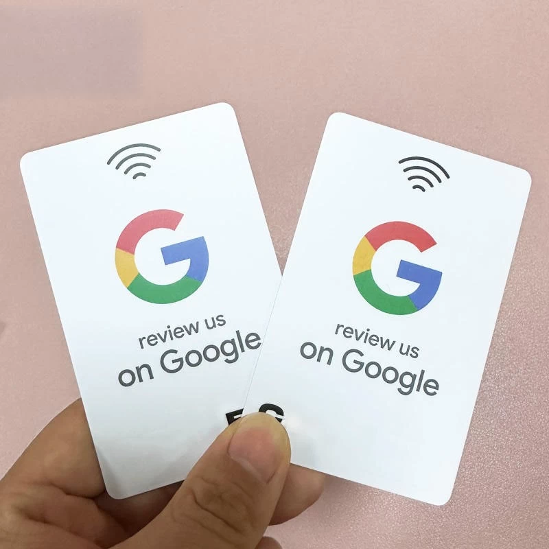 Plastic Programmable QR Code Scan NFC 213 Google Review NFC Card