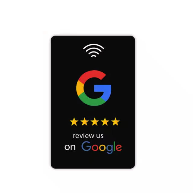 Review Us On Google NFC Cards, NFC Business Card, Smart Card for Google Reviews, NFC Tags, Durable PVC Cards