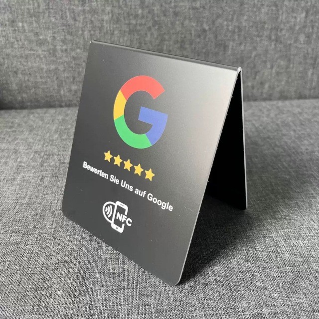 Custom Google Review NFC Table Stand Google Social Media Review Nfc Google Review Acrylic Stand