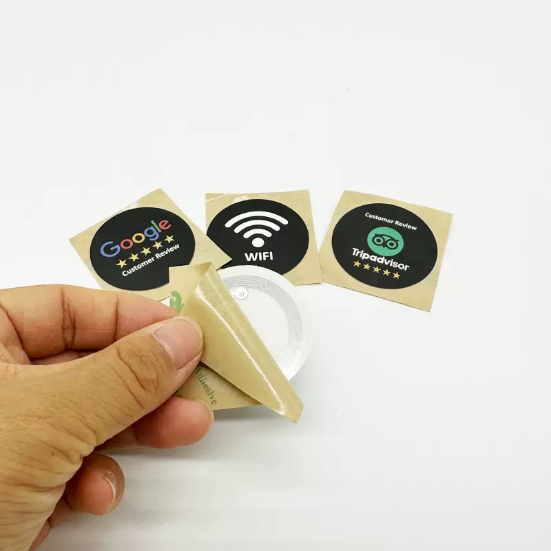 NFC Google Review PVC Sticker Tag NTAG213 215 for Ins/Facebook/Yelp/Tripadvisor Restaurant/hotel