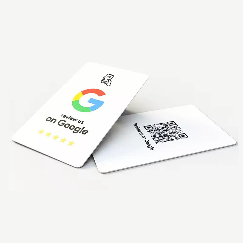 Cshinrfid Custom NFC QR Card for Reviews – CR80 PVC with NTAG213/215/216