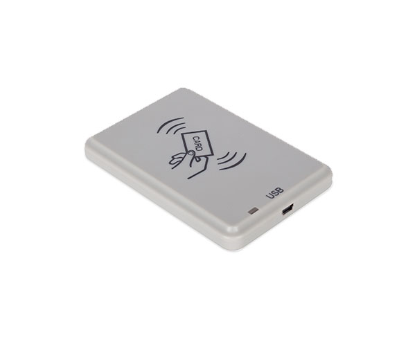 Handy Compact Mifare RFID Reader , Smart Chip Desktop RFID Card Reader Writer USB Support Power