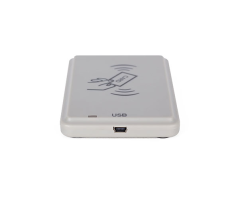 Handy Compact Mifare RFID Reader , Smart Chip Desktop RFID Card Reader Writer USB Support Power