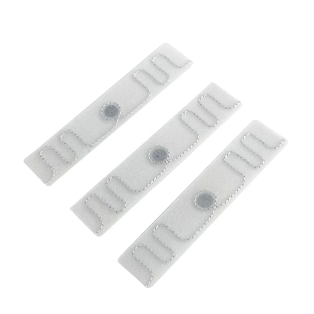 UHF 860-960MHZ UCODE 9 RFID Washable Textile Laundry Tag Garment Labels 70*15*1.5mm