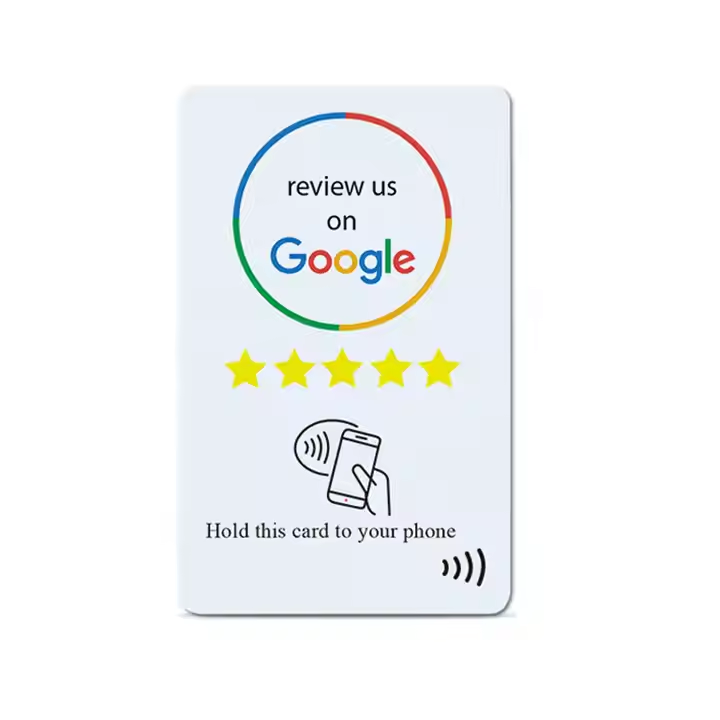 Cshinrfid NFC Review Card with QR Code – Reusable Tap-to-Scan PVC