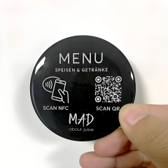 Custom QR Code Google Reviews Round Tag Facebook NFC Sticker Review on Google No reviews yet