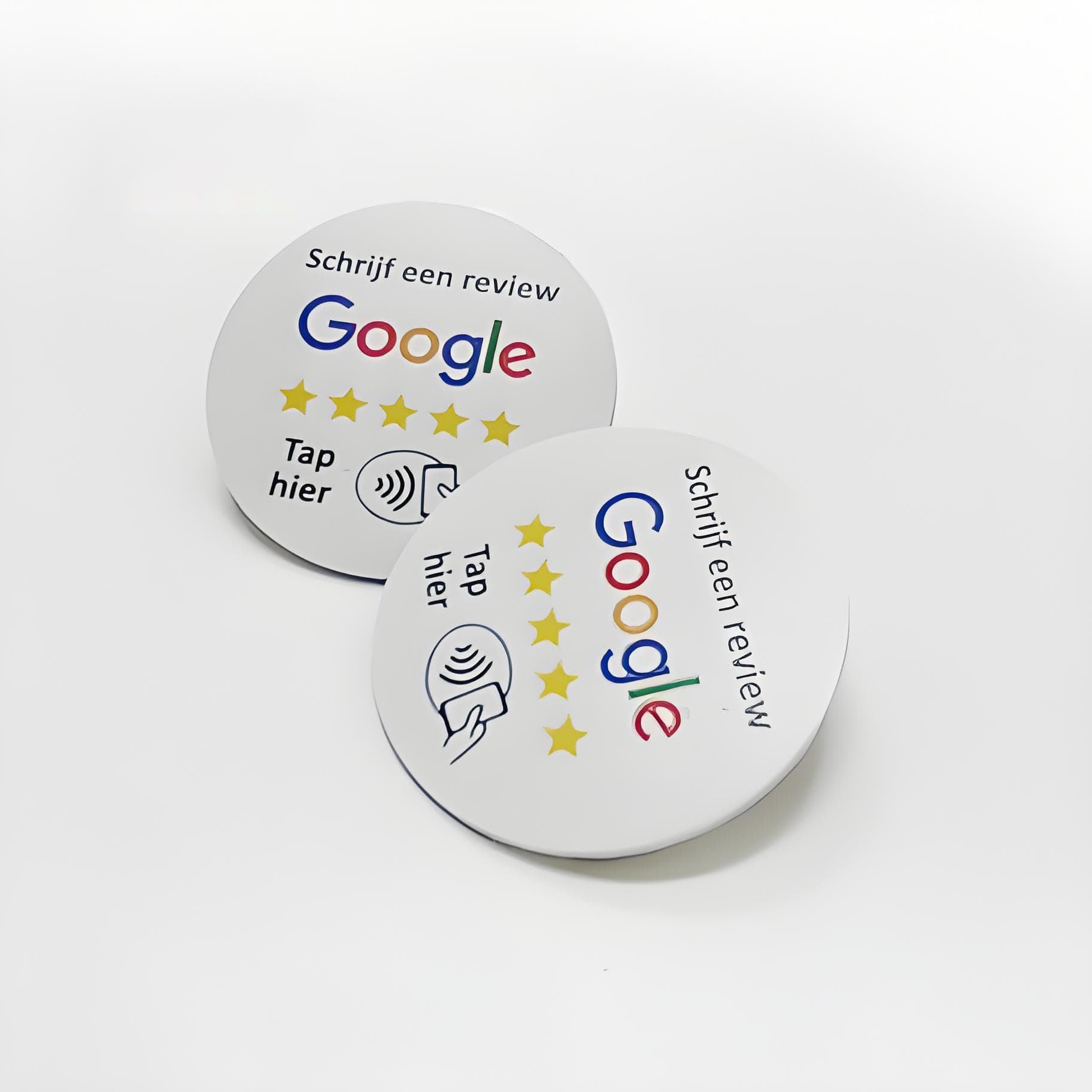Custom QR Code Google Reviews Round Tag Facebook NFC Sticker Review on Google No reviews yet