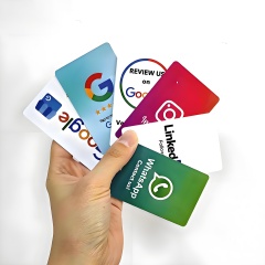 Plastic Programmable QR Code Scan NFC 213 Google Review NFC Card