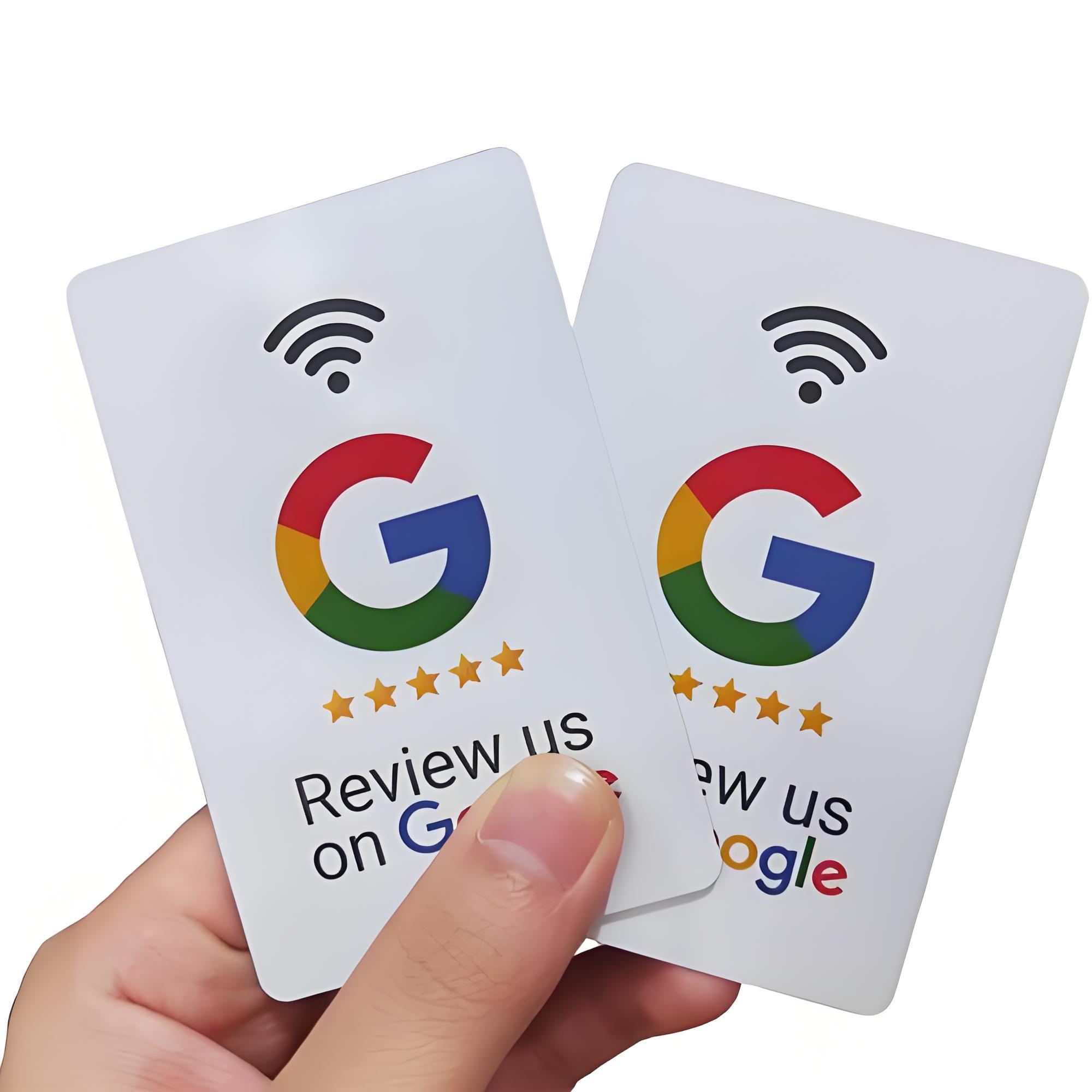 Plastic Programmable QR Code Scan NFC 213 Google Review NFC Card