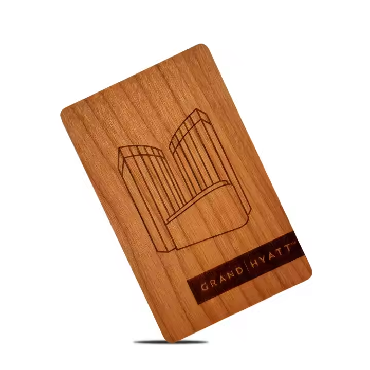 High Quality Customized Wooden RFID Hotel Key Card F08 1k Ultralight Ev1 Wooden Key Cards