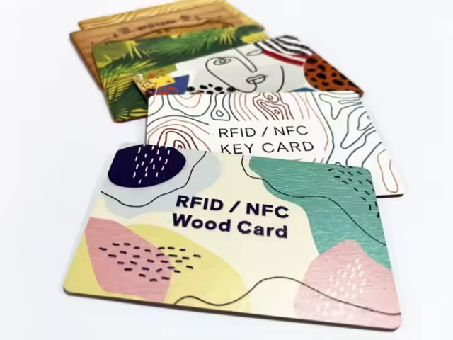 Wholesale Cherry, Walnut, Bamboo Wooden RFID Hotel Key Card NFC Wooden Card