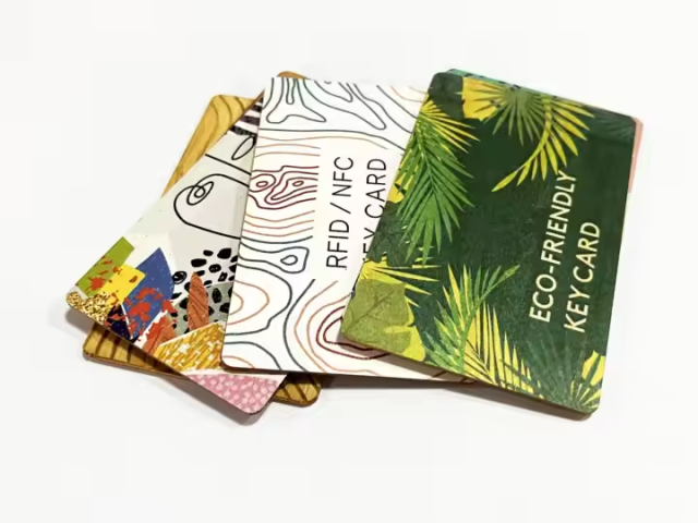 Wholesale Cherry, Walnut, Bamboo Wooden RFID Hotel Key Card NFC Wooden Card