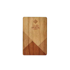 Cherry Bamboo Basswood Black Walnut Wood RFID Hotel Key Card