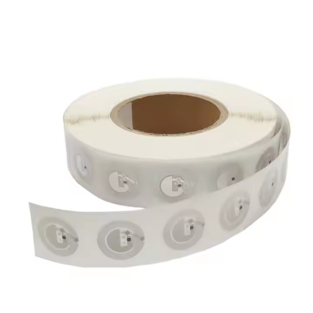 Cheaper 13.56mhz Round Programmable NTAG 213 Dia 20mm Roll Wet Inlay NFC Smart Sticker Tag