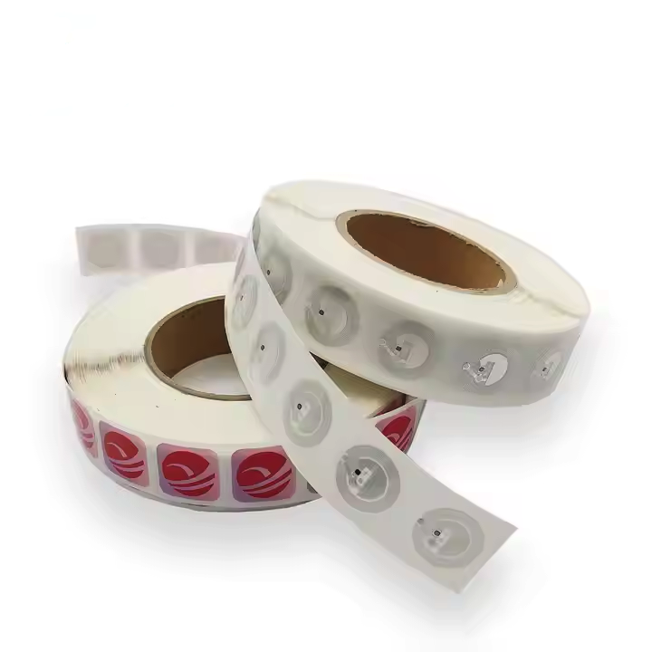 Cheaper 13.56mhz Round Programmable NTAG 213 Dia 20mm Roll Wet Inlay NFC Smart Sticker Tag
