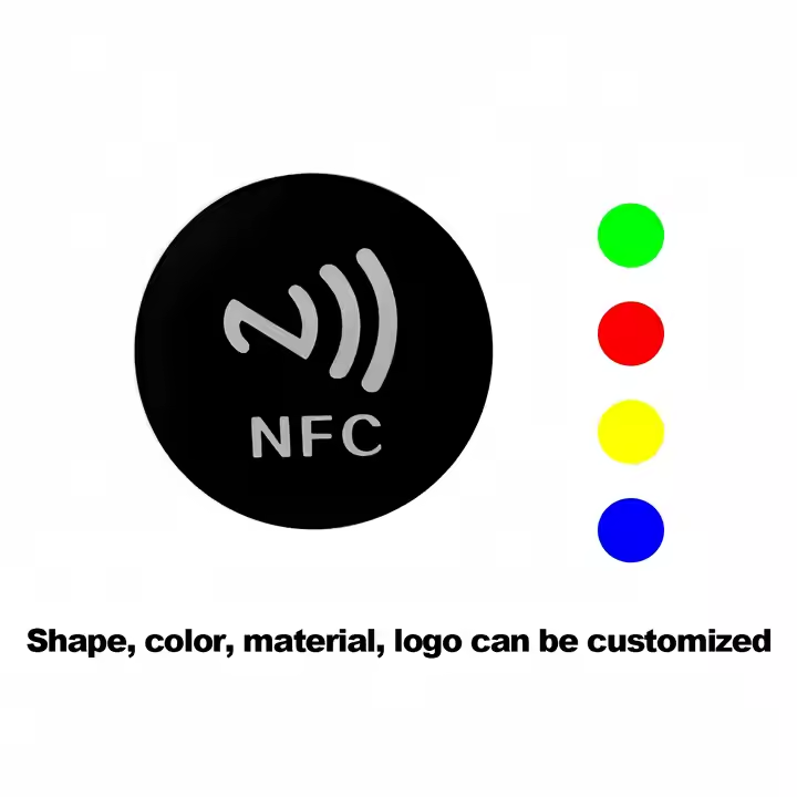Free Sample 13.56MHz Nfc Chip NTAG215 Nfc Sticker/Label/Tag Custom logo Nfc Sticker Protocol Iso14443a Tag
