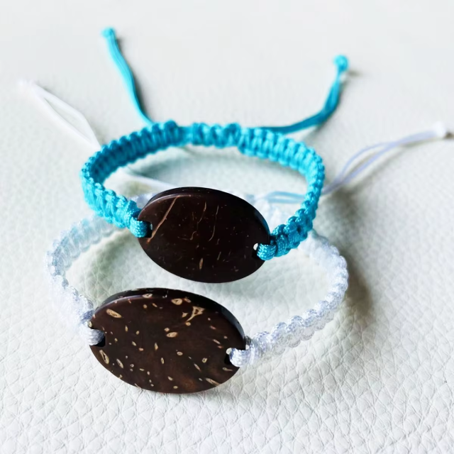 Customized Reusable RFID Wristband – Fabric Bracelet with Wood NFC Tag