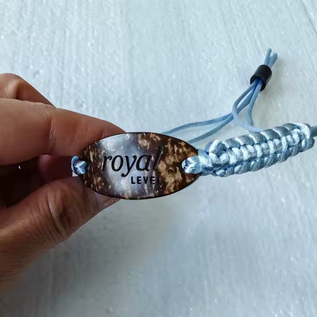 Customized Reusable RFID Wristband – Fabric Bracelet with Wood NFC Tag