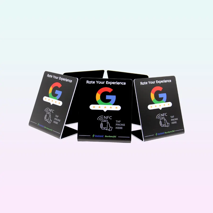 Custom Google Review NFC Table Stand Google Social Media Review Nfc Google Review Acrylic Stand
