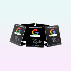 Custom Google Review NFC Table Stand Google Social Media Review Nfc Google Review Acrylic Stand