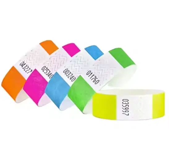 Custom Logo Printed Bracelet Waterproof Paper Tyvek RFID Wristbands NFC Function for Event Party Supplies
