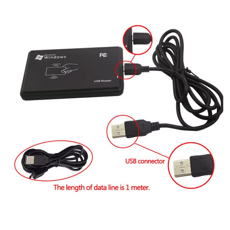 ISO14443A HF 13.56 MHz USB Interface Contactless Proximity RFID Chip Card Writer and Reader