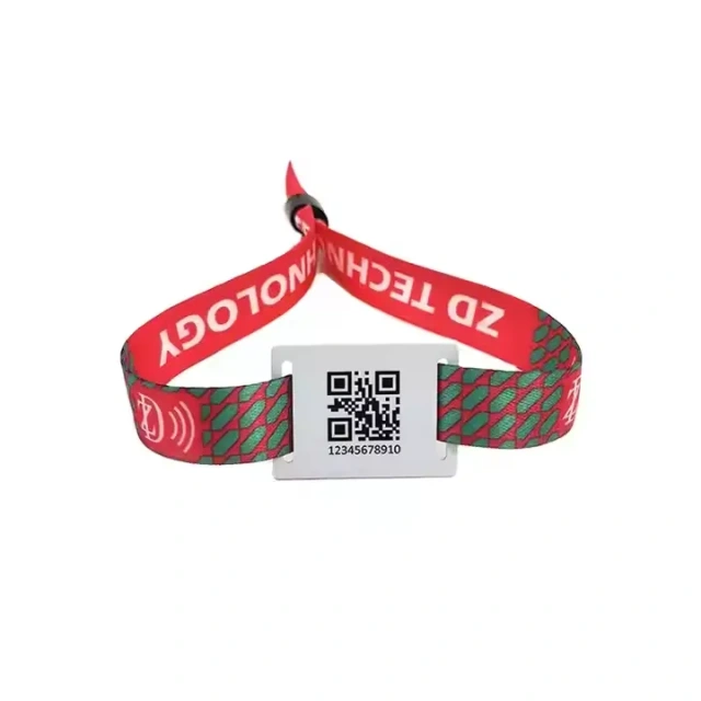 Custom RFID Fabric Bracelet With NFC Chip and QR – RFID Wristbands for Events