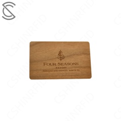 CR80 Customized Printing NFC RFID Wooden Sapele Black Walnut Eco-Friendly Card for Access Control Keycard